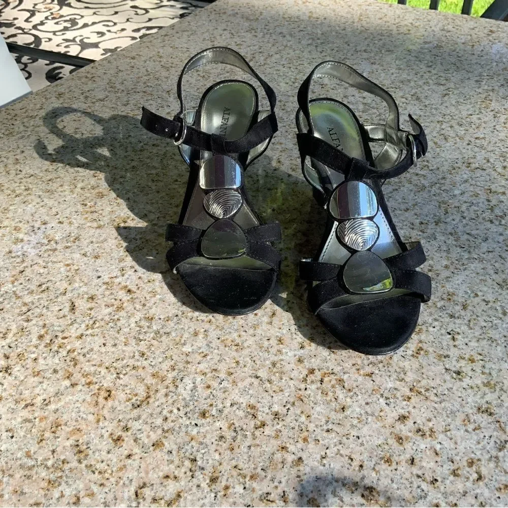 Alfani Black & Silver Wedge Shoes